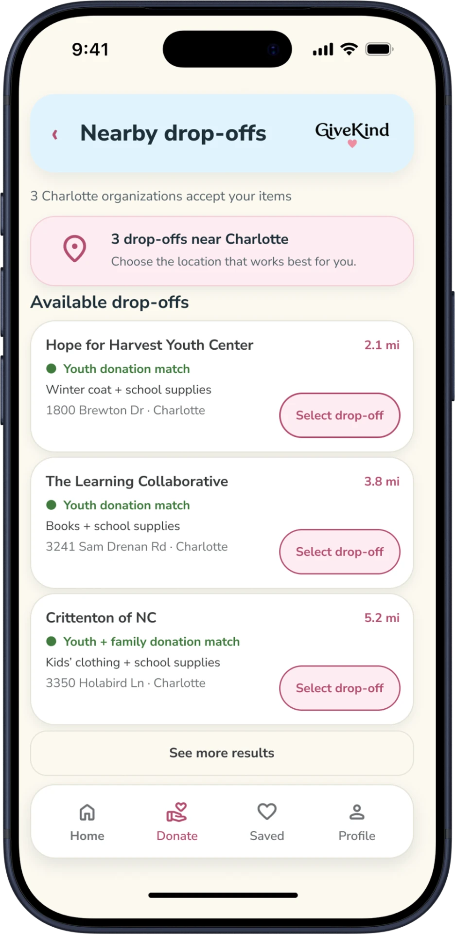 Mobile · 02 Nearby drop-offs