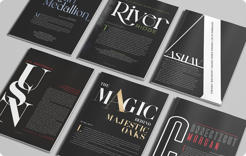Editorial typography system — magazine feature pages