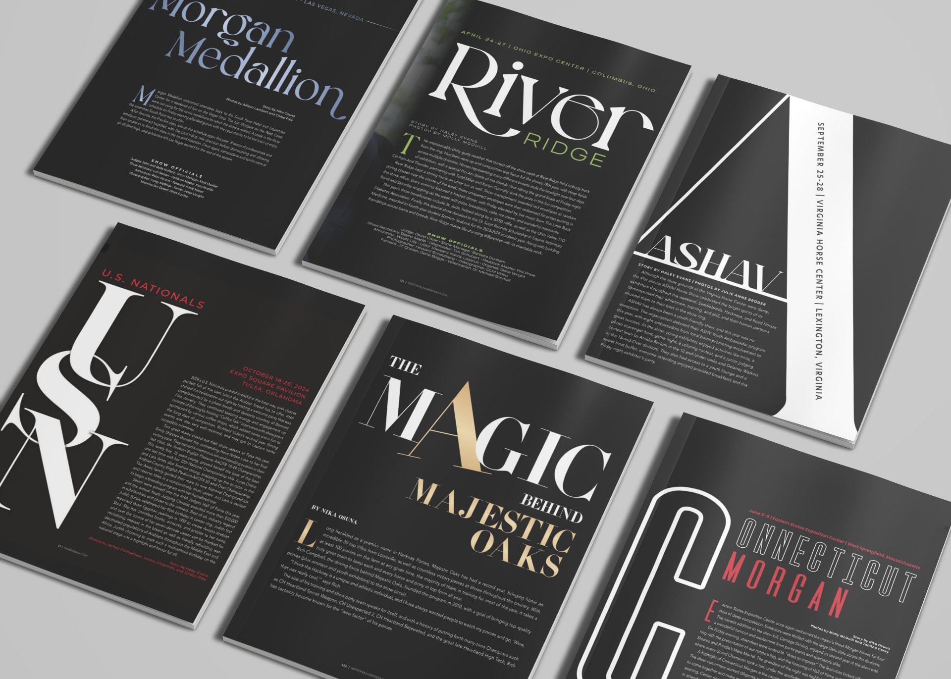 Magazine lifestyle and fashion spread collection