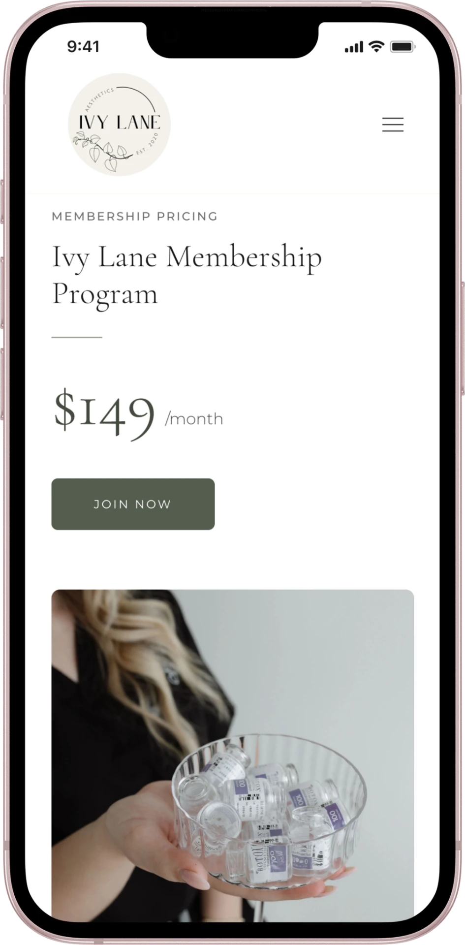 Membership Pricing mobile screen