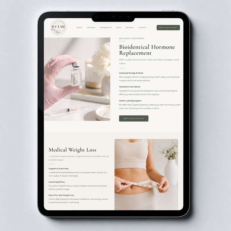 Ivy Lane 2025 Wellness expansion on a tablet
